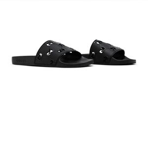 Gucci Black Rubber Slide Sandals
